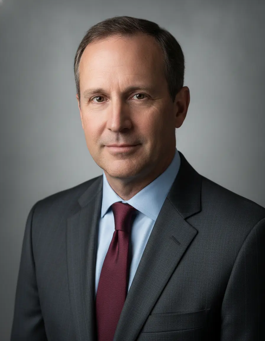 Clean studio portrait of a man with soft lighting